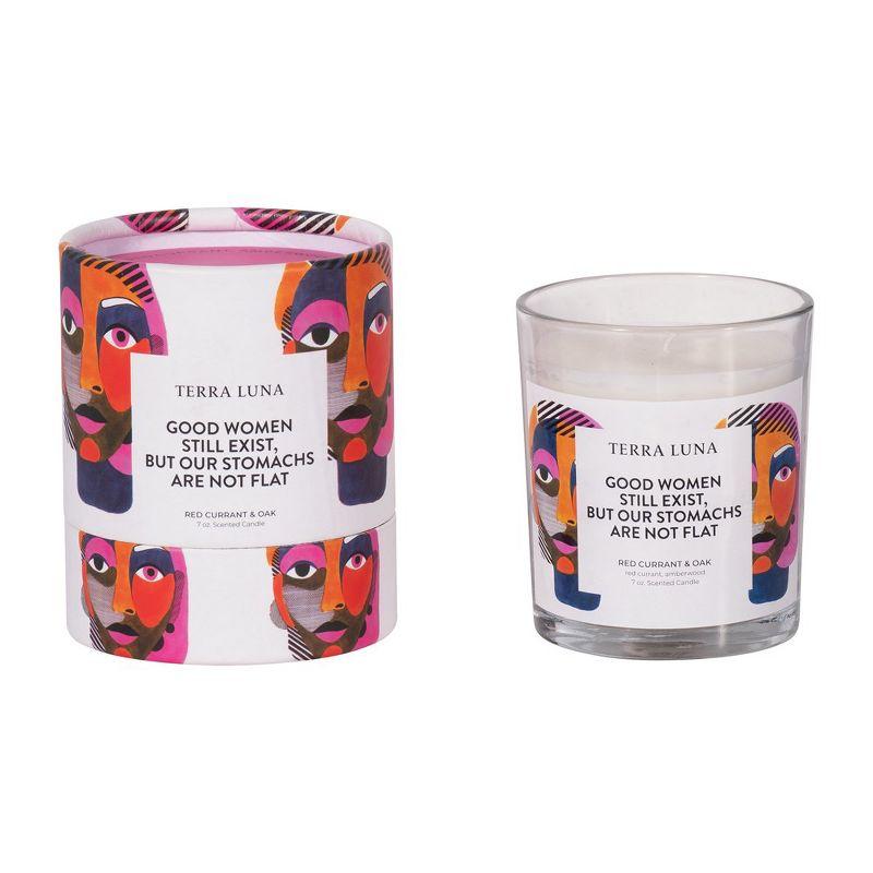 Red Currant and Oak Scented Candle with Artistic Design