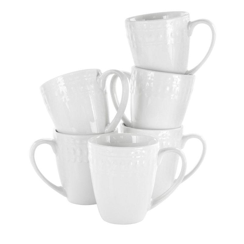 White Porcelain 8oz Cara Cup Set, Service for 6