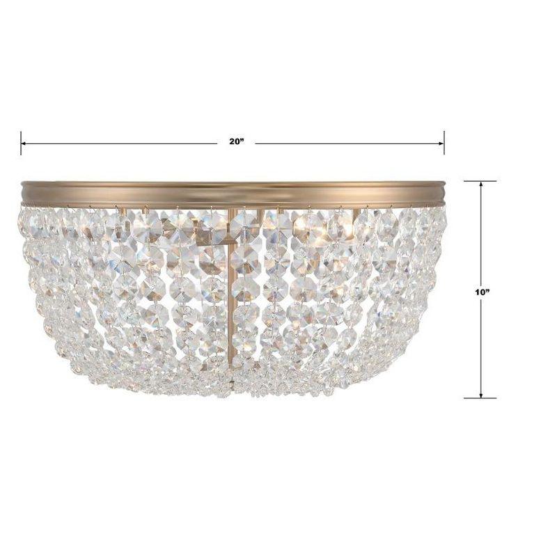 Crystorama Lighting Nola 5 - Light Flush Mount in  Vibrant Gold