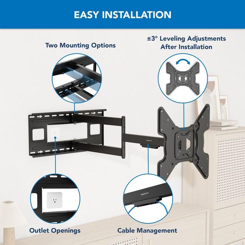 Mount-It Full Motion Extended Corner Long Arm TV Wall Mount |  40" Extra Long Reach Extension & Reviews | Wayfair