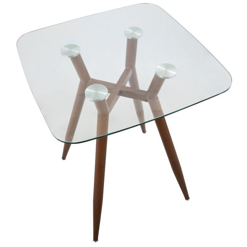Clara Mid-Century Modern Square Counter Table Walnut - LumiSource