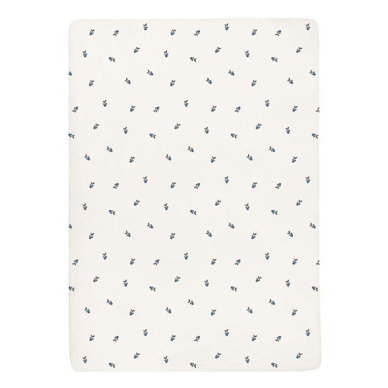Ely's & Co. Waterproof Crib Sheets -Berry and Cluster Dot Blue 2 Pack