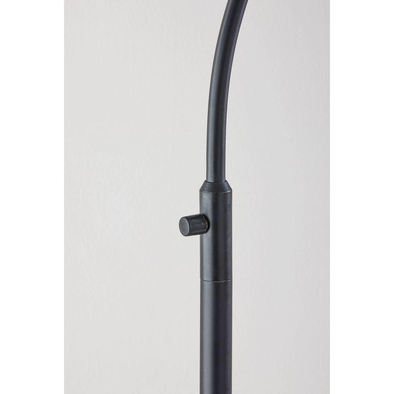 Wallace Floor Lamp Black - Adesso: Industrial Style, Exposed Edison Bulb Compatible, Articulating Shade