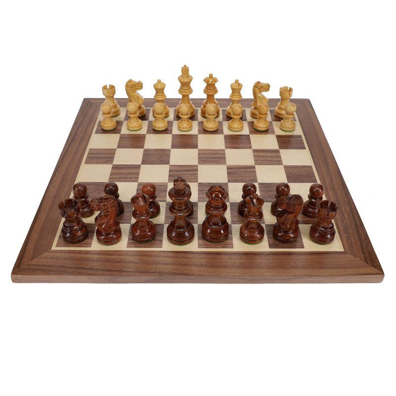 WE Games Weighted Wooden Staunton Chess Set, 11.5 in. Board,  2.5 in. King