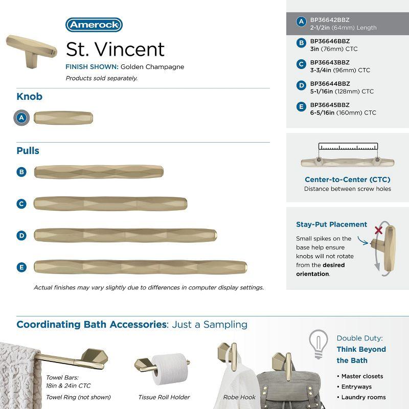 Amerock St. Vincent 1 7/16" Length Bar Knob & Reviews | Wayfair