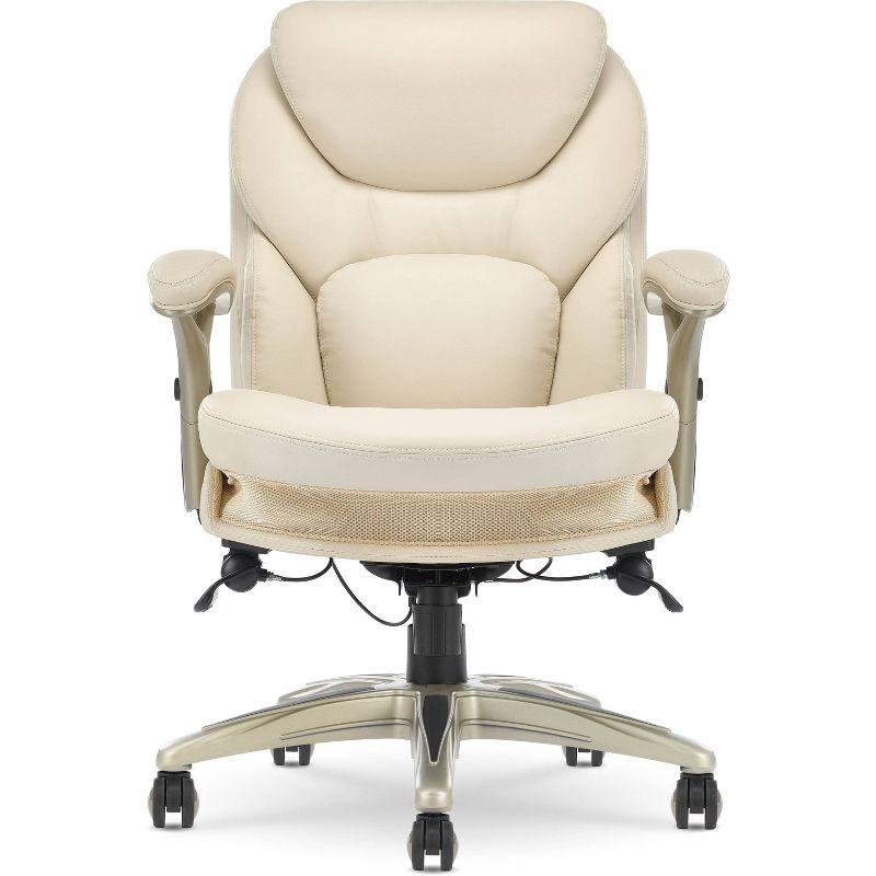 Work Executive Office Chair Ivory - Serta : Ergonomic Pneumatic Height Adjustment, Lumbar Support
