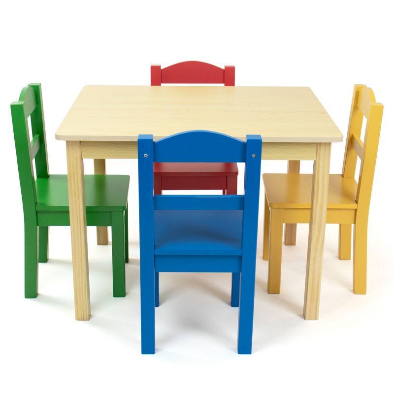 5pc Kids' Wood Table and Chair Set - Humble Crew