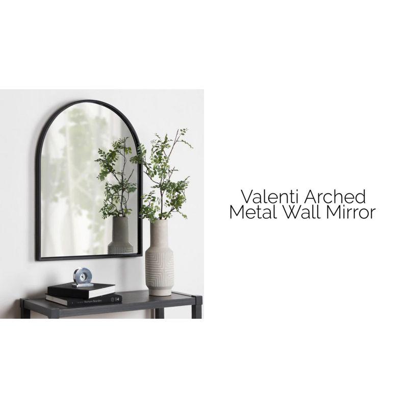 Kate & Laurel All Things Decor 24"x32" Valenti Mid-Century Modern Arched Wall Mirror: Includes Mounting Hardware