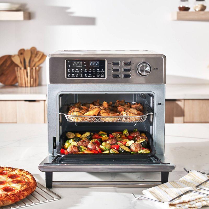 Cuckoo Electronics CUCKOO Air Oven | 18 Preset Modes, 360 Convectional Cooking, Premium Interior & Exterior, All accessories included Black/Stainless Steel CAFO-A2601S