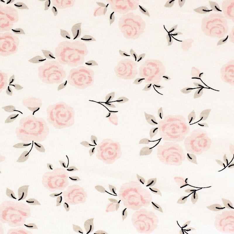 Hudson Baby Infant Girl Cotton Toddler Pillow Case, Neutral Pink Floral, One Size