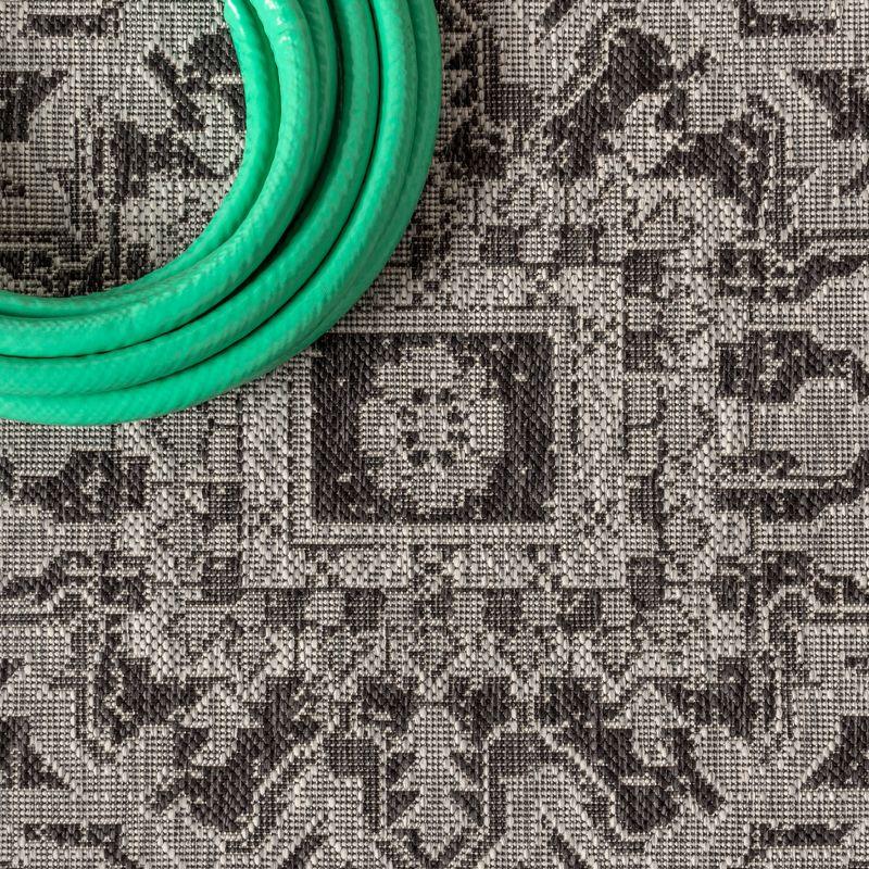 Estrella Bohemian Inspired Medallion Textured Weave Indoor/Outdoor Area Rug - JONATHAN Y