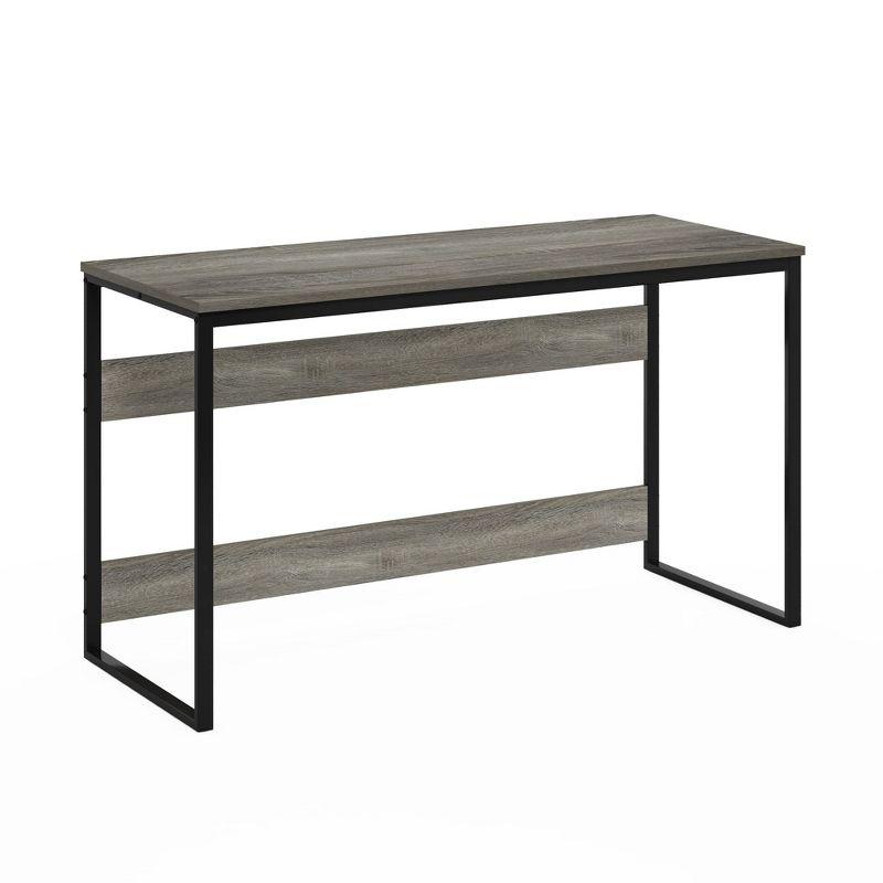 Furinno Modern 52" Wide Computer Desk Metal Frame Writing Study Laptop Table Home Office Workstation,French Oak Grey