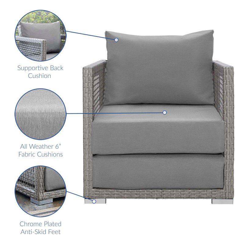 Modway Aura Rattan Outdoor Patio Armchair