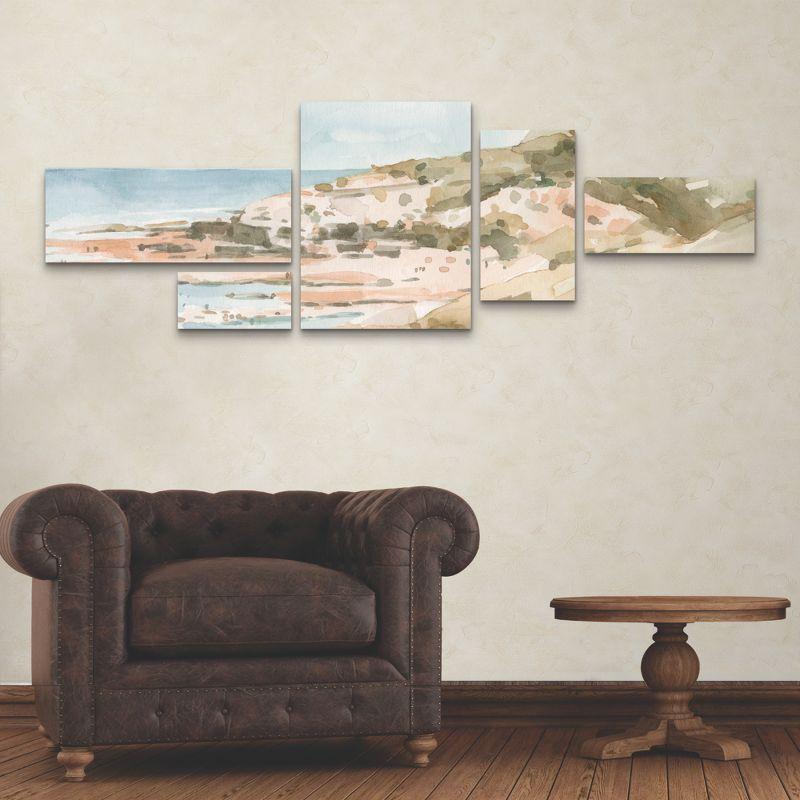 Trademark Fine Art Emma Caroline  Neutral Seaside II 5 Piece Panel Set Art