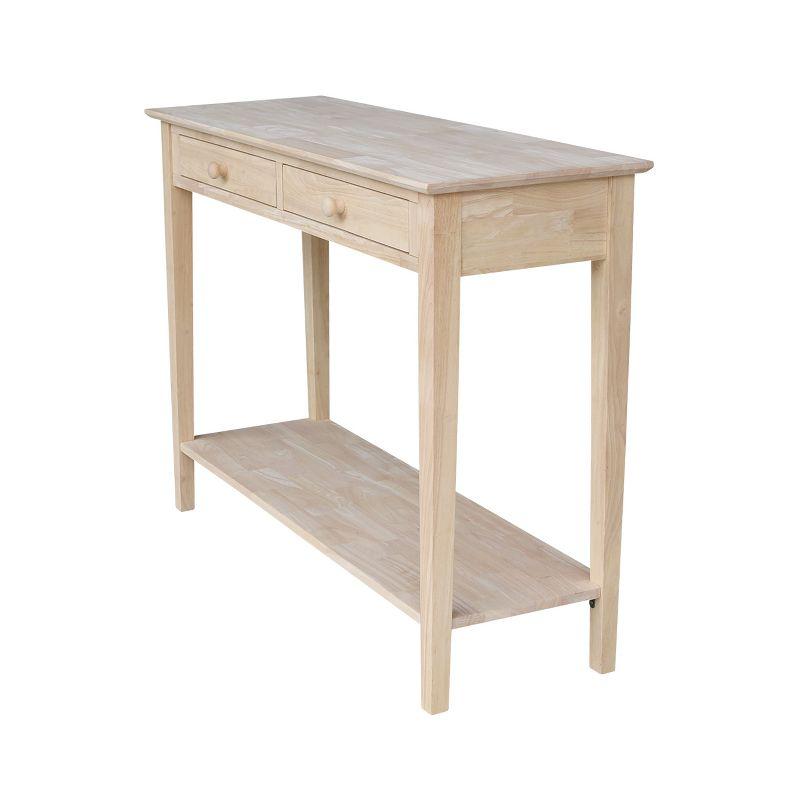 International Concepts Spencer Server-Wood: Hardwood Entryway Table with Drawers & Fixed Shelf