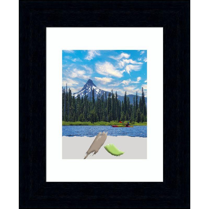 Tribeca Black Wood Picture Frame with Matte Surface, 8 x 10/11 x 14 inches