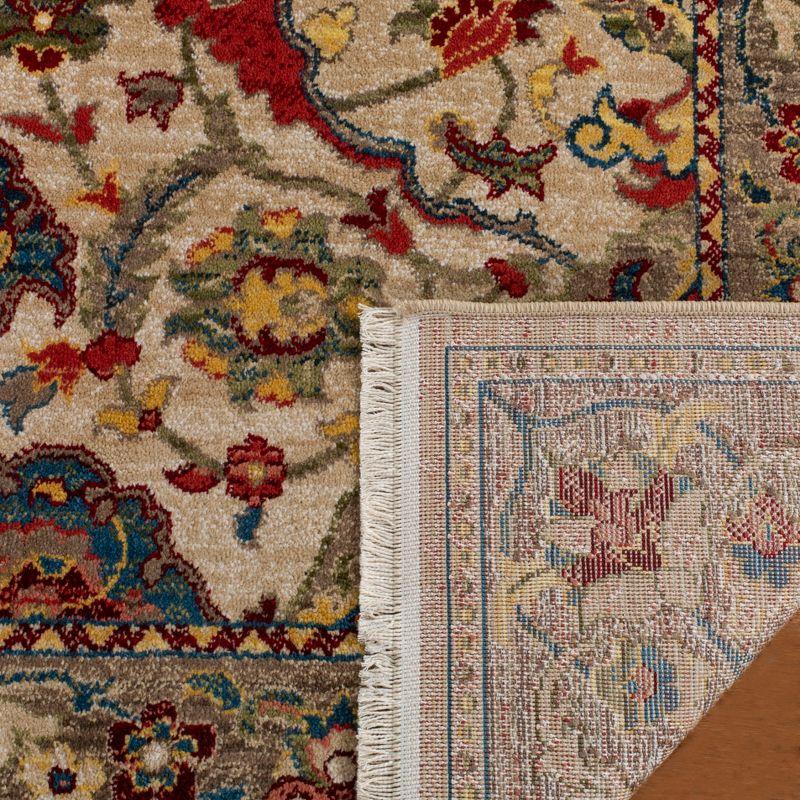 Kashan KSN307 Power Loomed Accent Rug - Ivory/Taupe - 3'3"x4'10" - Safavieh
