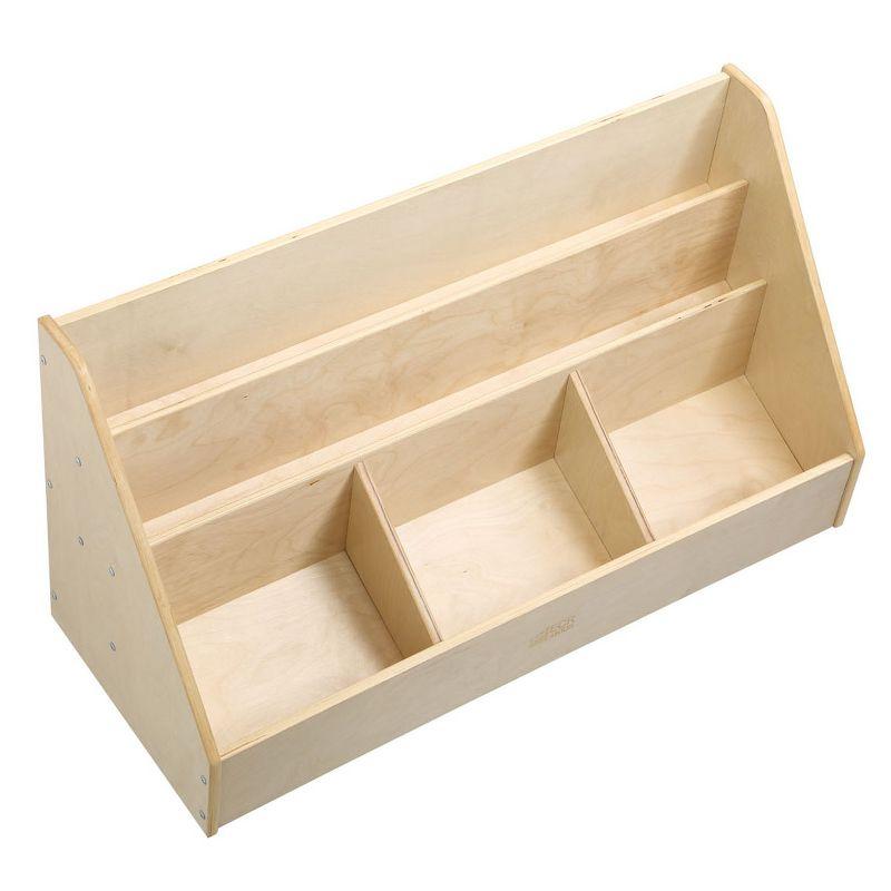 ECR4Kids ECR4Kids 5-Compartment Easy to Reach Book Display, Classroom Storage, Natural