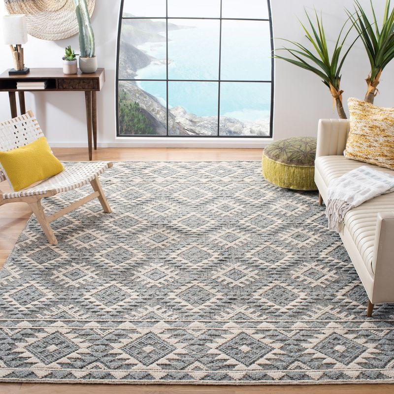 Artisan Crafted Gray Wool 9' x 12' Hand-Tufted Area Rug