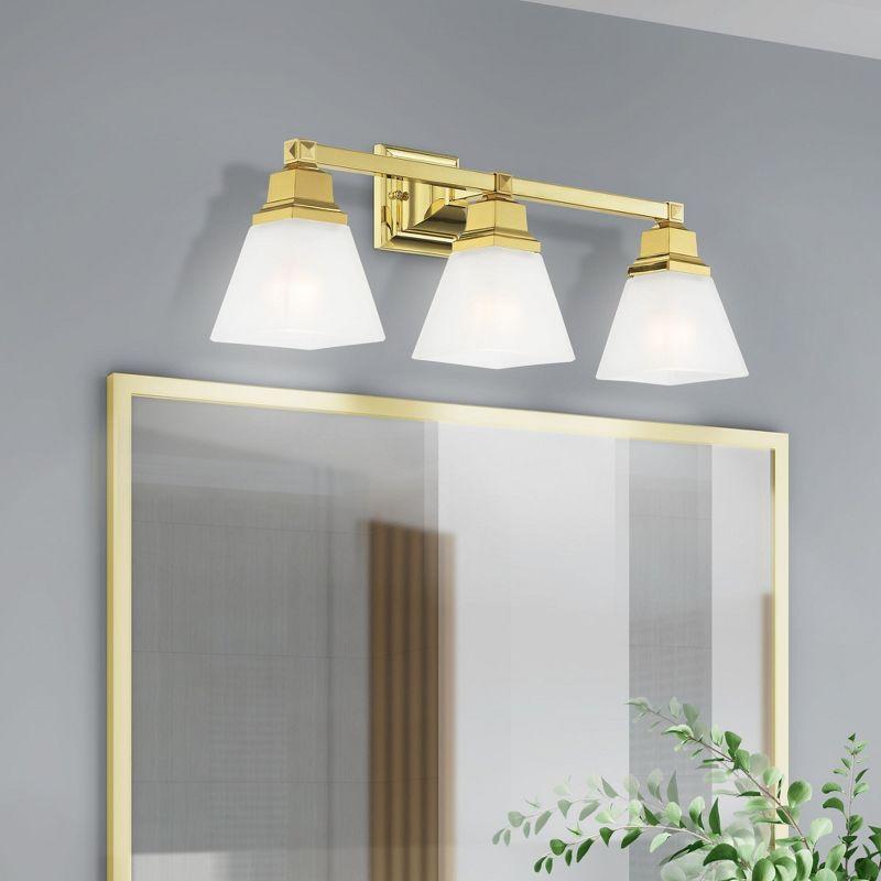 Livex Lighting Mission 3 - Light Vanity in  Polished Brass