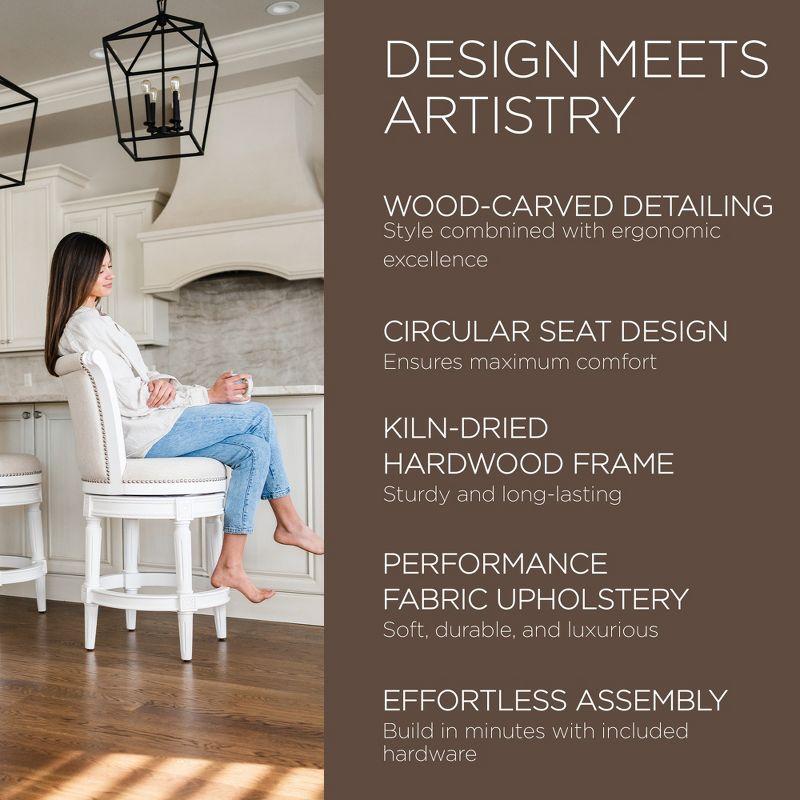 Maven Lane Maven Lane Pullman Stool with Fabric Upholstery