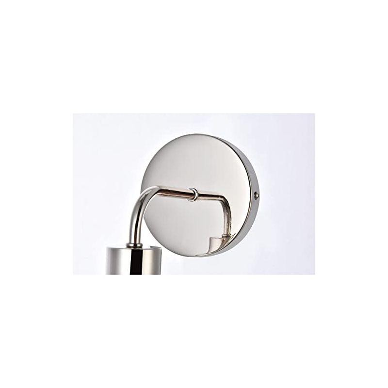 Elegant Lighting Hanson 1 light bath sconce in polished nickel with clear shade