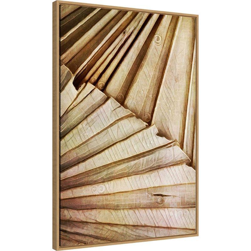 23" x 33" Natural Dried Palms II by Ashley Aldridge Framed Canvas Wall Art Print - Amanti Art: Modern Style, Polystyrene Frame