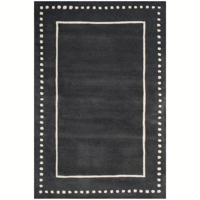 Bella BEL151 Hand Tufted Area Rug - Dark Grey/Ivory - 4'x6' - Safavieh.