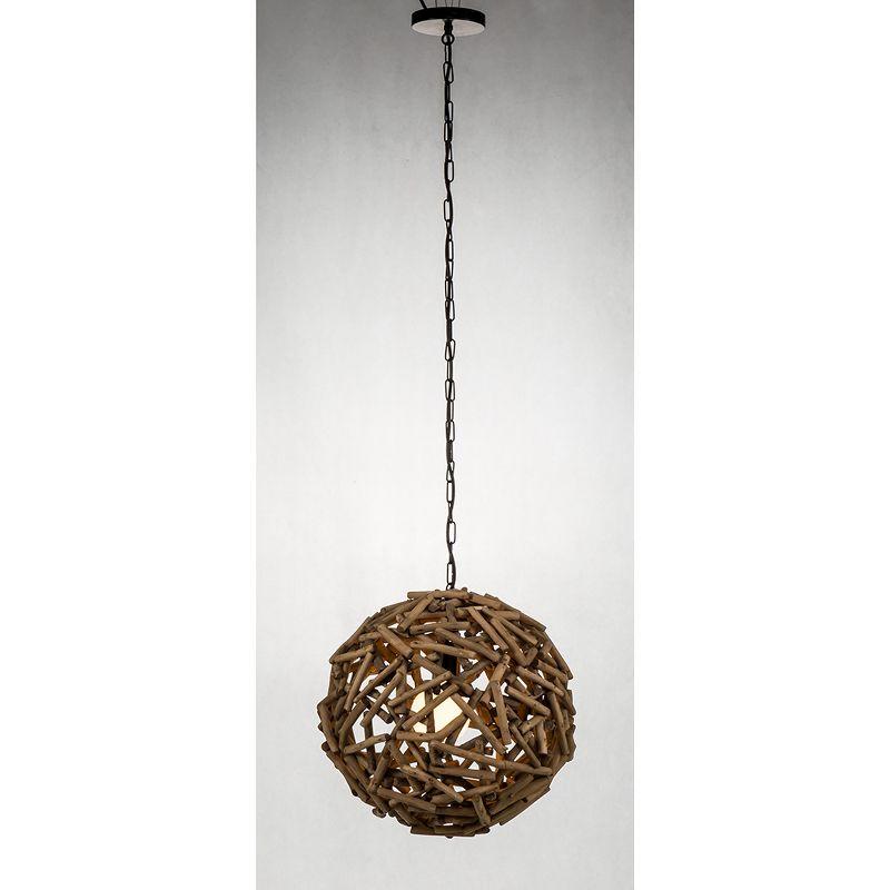 Modern Home Nautical Driftwood Ceiling Pendant Light - 16" Diameter