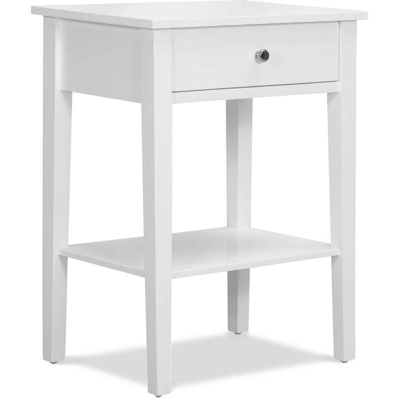 Finch Sloan Side Table White: Modern Accent Table, No Assembly, Pine Top, Wood Legs