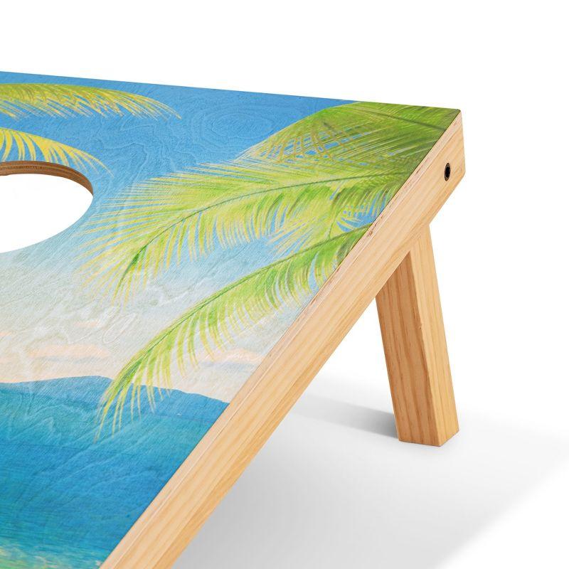 GoSports Gosports 4'x2' Reguation Size Premium Wood Cornhole Set - Beach Themed Design