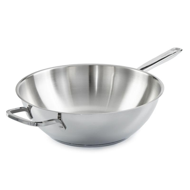 BergHOFF DiNA Helix Recycled 18/10 Stainless Steel 12" Wok 5.6qt.