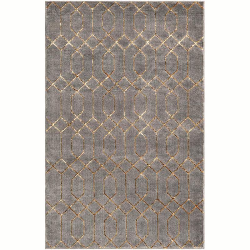 Glam Gray/Gold Area Rug