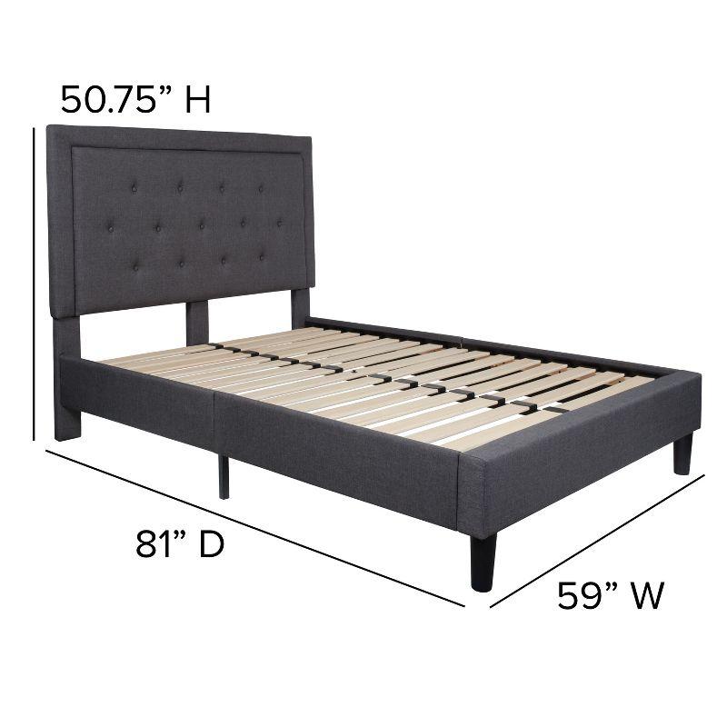 Flash Furniture Roxbury Panel Tufted Upholstered Platform Bed