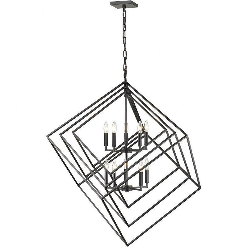 Z-Lite Euclid 10 - Light Chandelier in  Matte Black