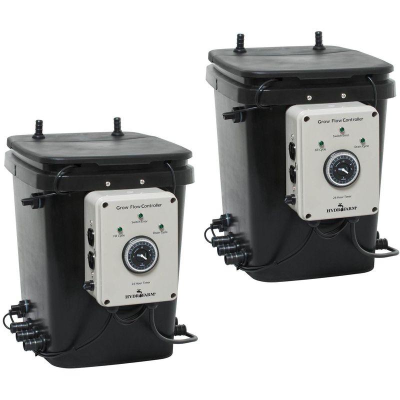 Active Aqua (2) Hydrofarm Grow Flow Ebb & Gro Controller Units w/2 Pumps| GFO7CB