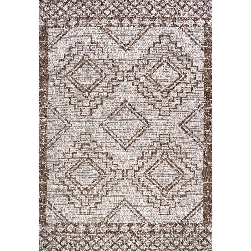 Marokko Diamond  Medallion Indoor/Outdoor Area Rug - JONATHAN Y