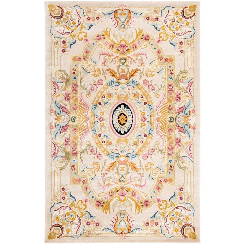Savonnerie SAV202 Hand Tufted Area Rug - Sage/Beige - 5'x8' - Safavieh.