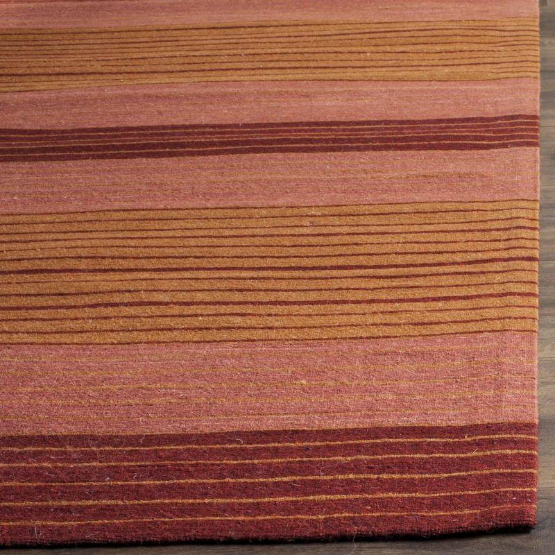 Hand-Loomed Rust Red Marbella Wool-Cotton 4' x 6' Area Rug