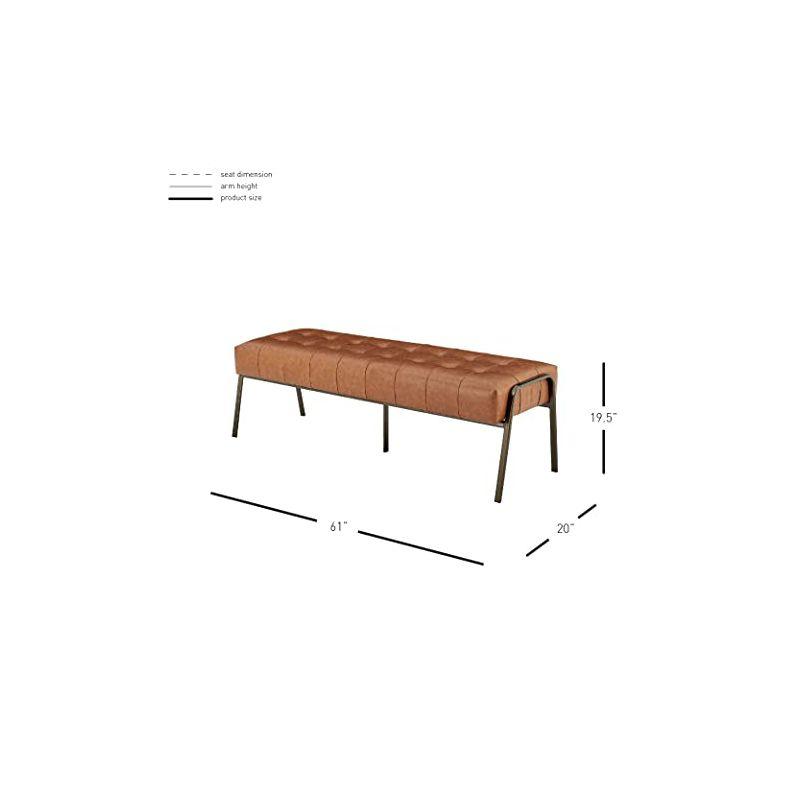 New Pacific Direct Venturi PU Tufted Bench