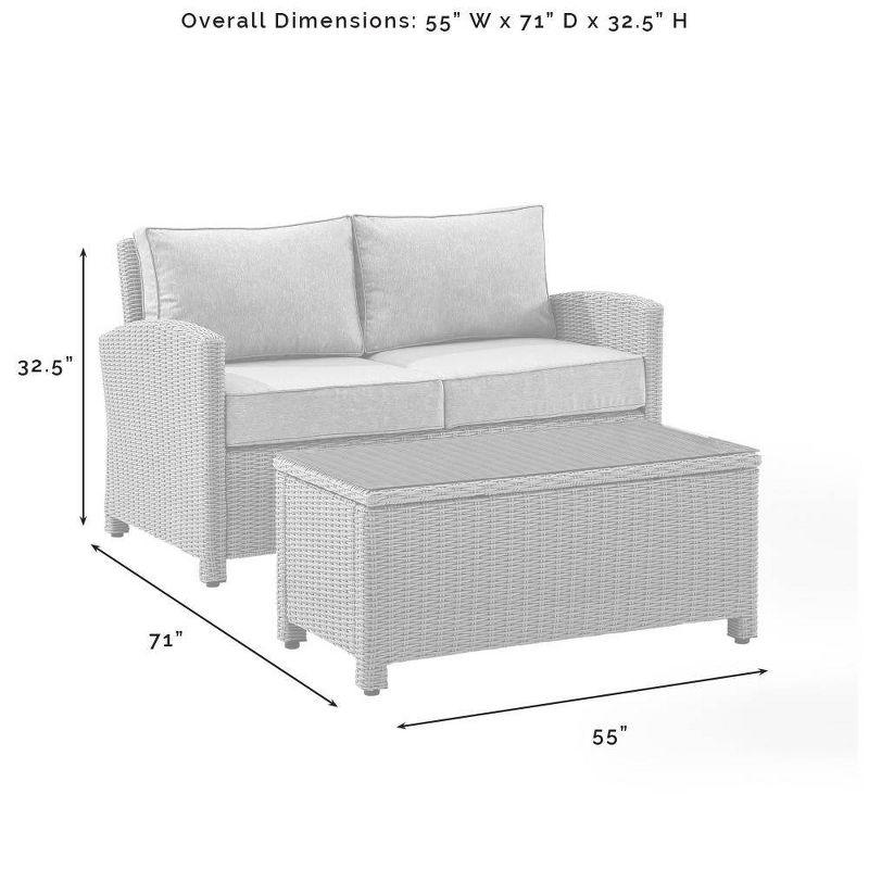 Bradenton Outdoor Wicker Sofa & Coffee Table Set - Crosley