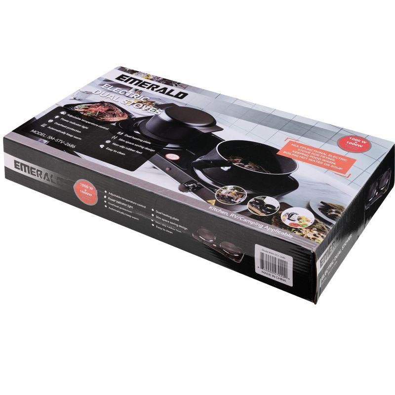Emerald Electric Double Burner in Black with Coil Less Top (2686)