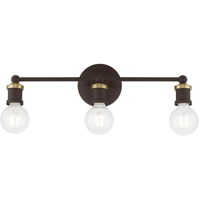 Livex Lighting Lansdale 3 - Light Vanity in  Bronze/Antique Brass