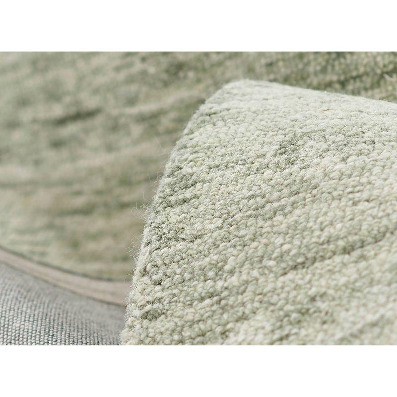 Momeni 2'x3' James Solid Handtufted Accent Rug Sage Green: Wool, Low Pile, Indoor, Rectangle, Cotton Backing