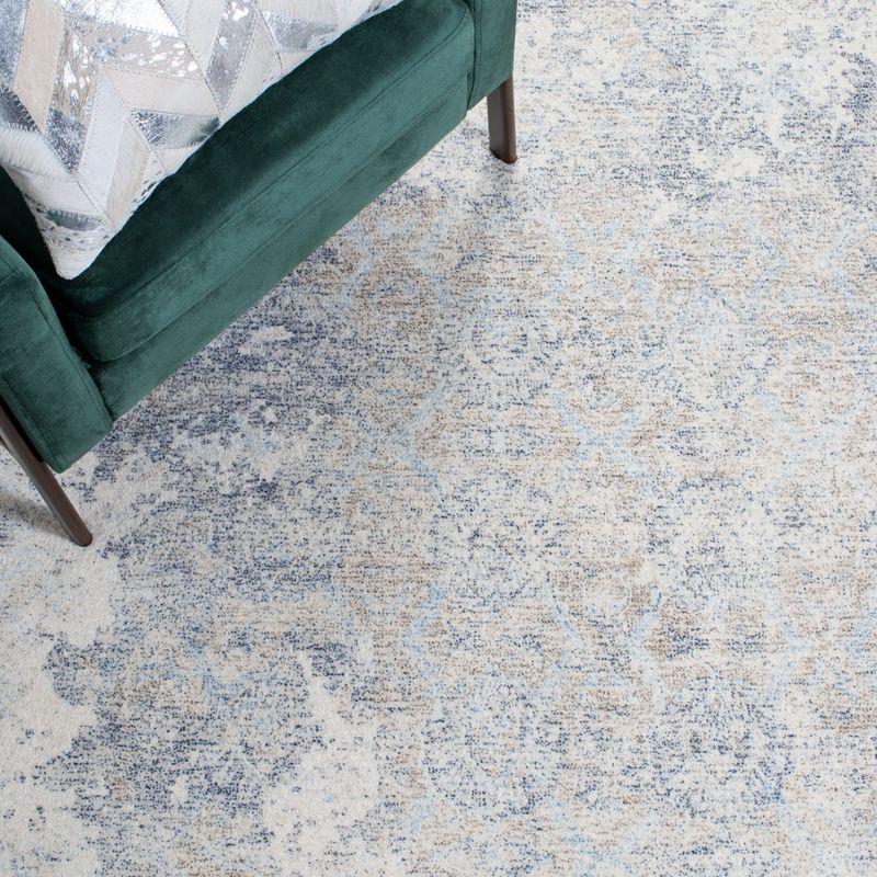 Restoration Vintage RVT111 Hand Tufted Indoor Area Rug - 5'x8' - Blue/Ivory - Safavieh