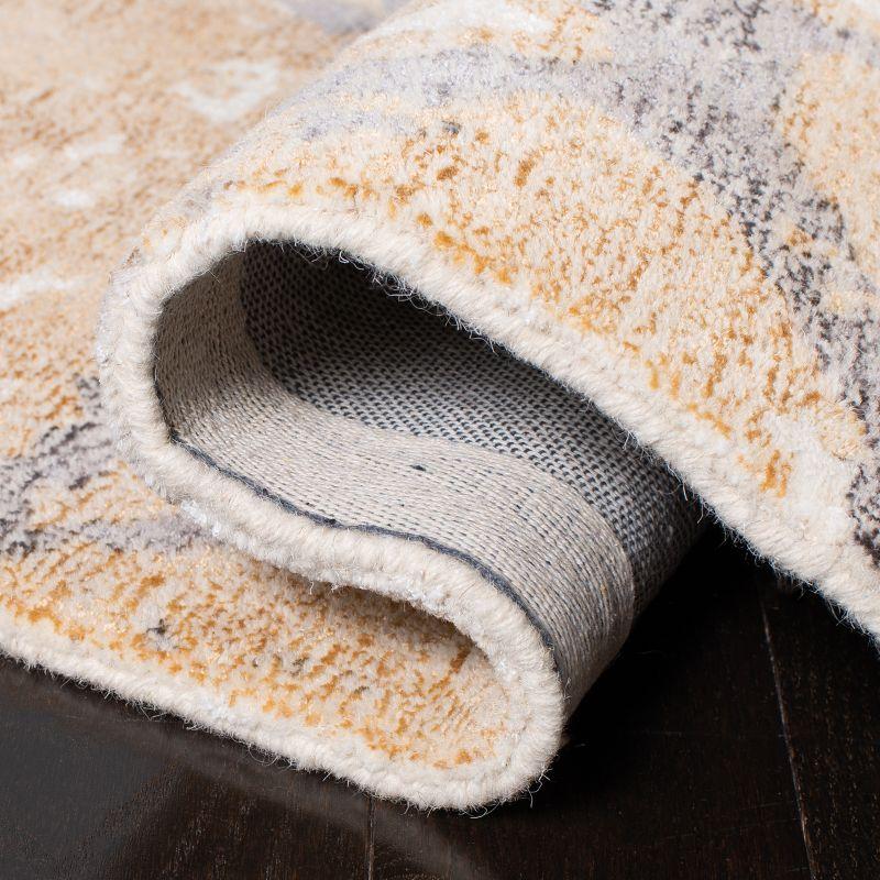 Restoration Vintage RVT112 Hand Tufted Indoor Accent Rug - 3'x5' - Gold/Ivory - Safavieh