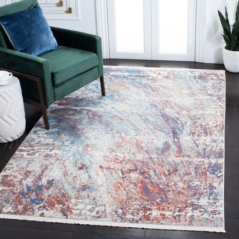 Vintage Persian VTP452 Power Loomed Indoor Area Rug - Blue/Rust - 5'x7'6" - Safavieh