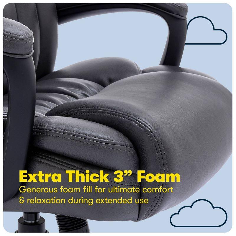 Serta Serta Garret Executive Office Chair, Ergonomic Lumbar Support, Semi-Plush Cushion, Body Pillows