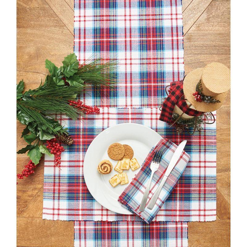 C&F Home Morris Plaid Red and Green Woven Table Runner