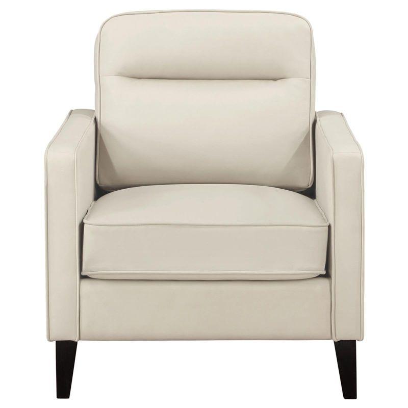 Coaster Jonah Upholstered Track Arm Accent Club Chair Ivory